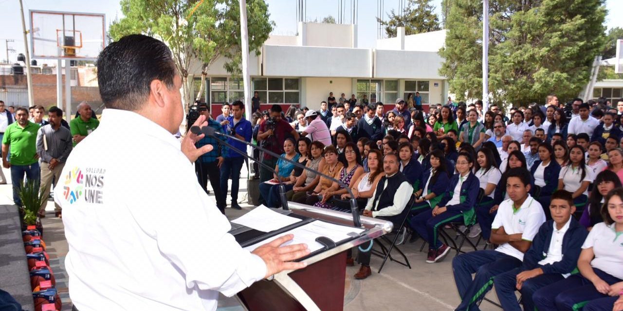 Arranca obra de techado para Conalep en Soledad.