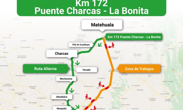 JEC recomienda usar vía alterna entre Matehuala a San Luis Potosí.