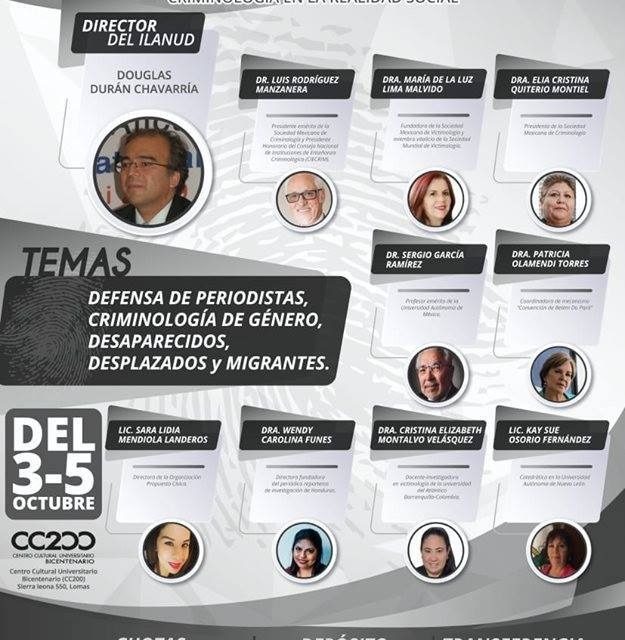 La UASLP será sede del Congreso Nacional de Criminología.