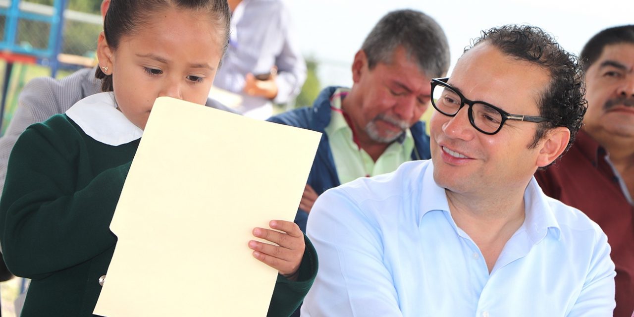 Entrega XNP techado en jardín de niños de Los Vergeles
