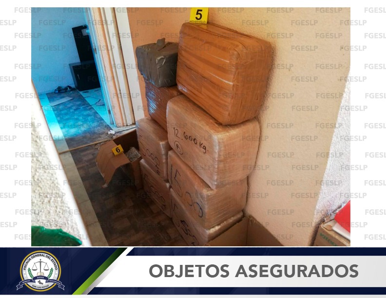 Asegura FGE más de 93 kg. de Marihuana.