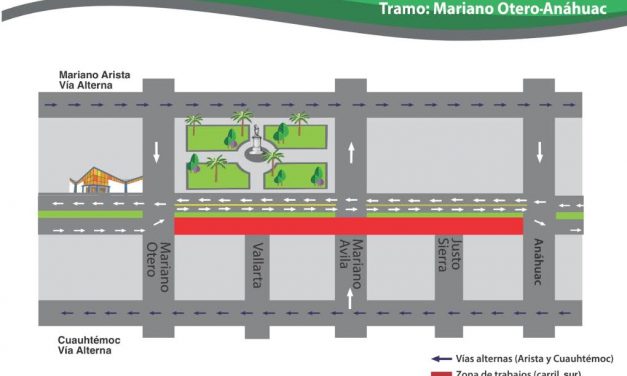 Seduvop anuncia cierre de carril sur de Carranza por avance de obras.