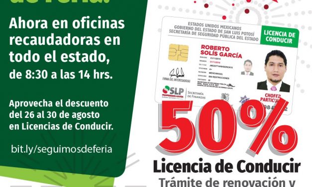 Amplía SEFIN una semana más descuento en licencias.