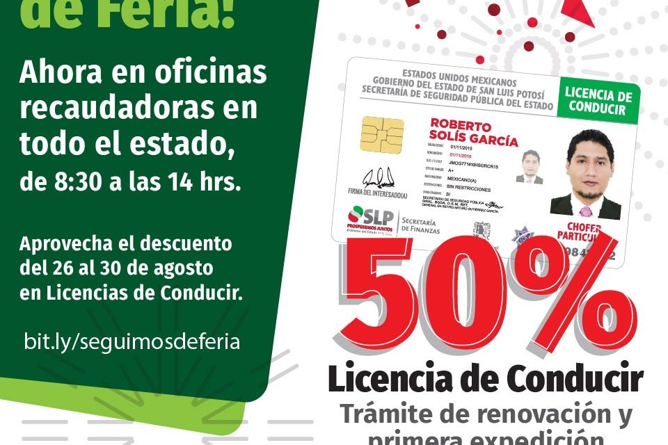 Amplía SEFIN una semana más descuento en licencias.
