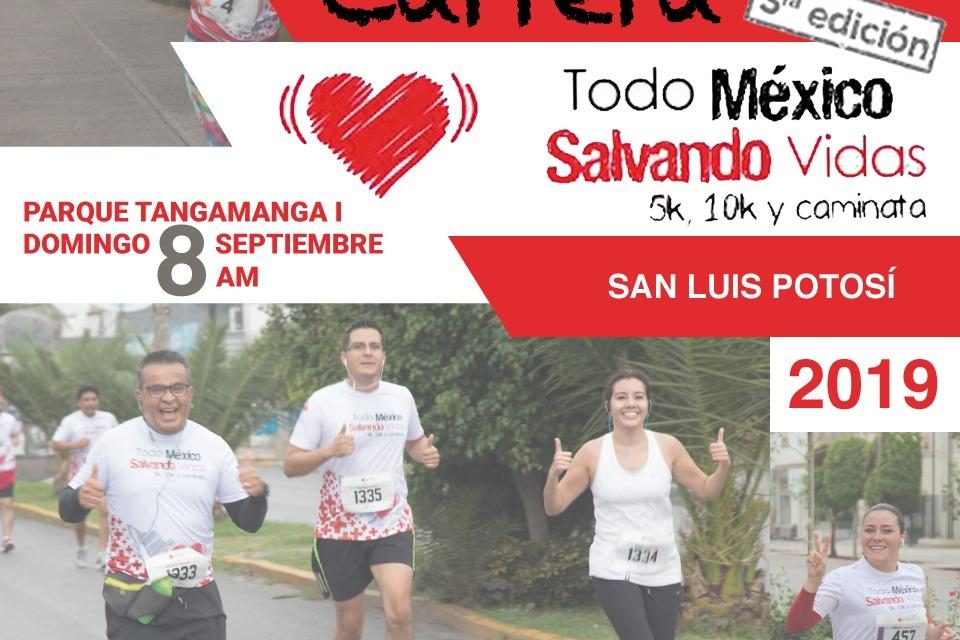 El Tangamanga 1 recibirá la carrera “Todo México Salvando Vidas”