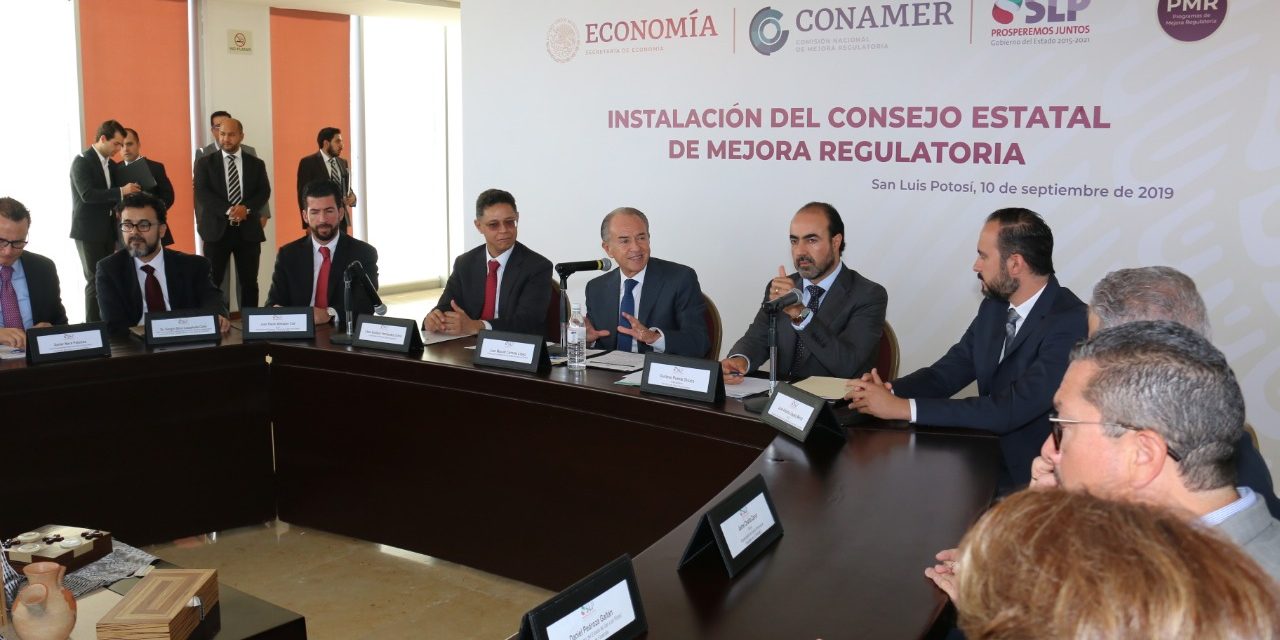 Reconoce Mejora Regulatoria trabajo del ejecutivo para fortalecer inversiones.