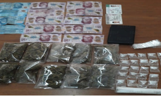 FGE detiene a hombre con diversas dosis de droga en SLP