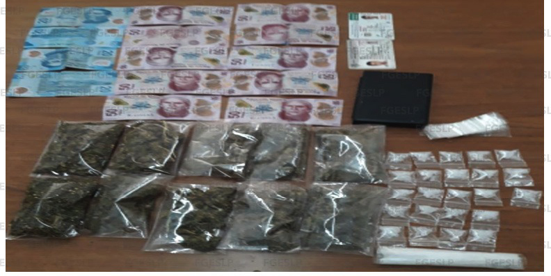 FGE detiene a hombre con diversas dosis de droga en SLP