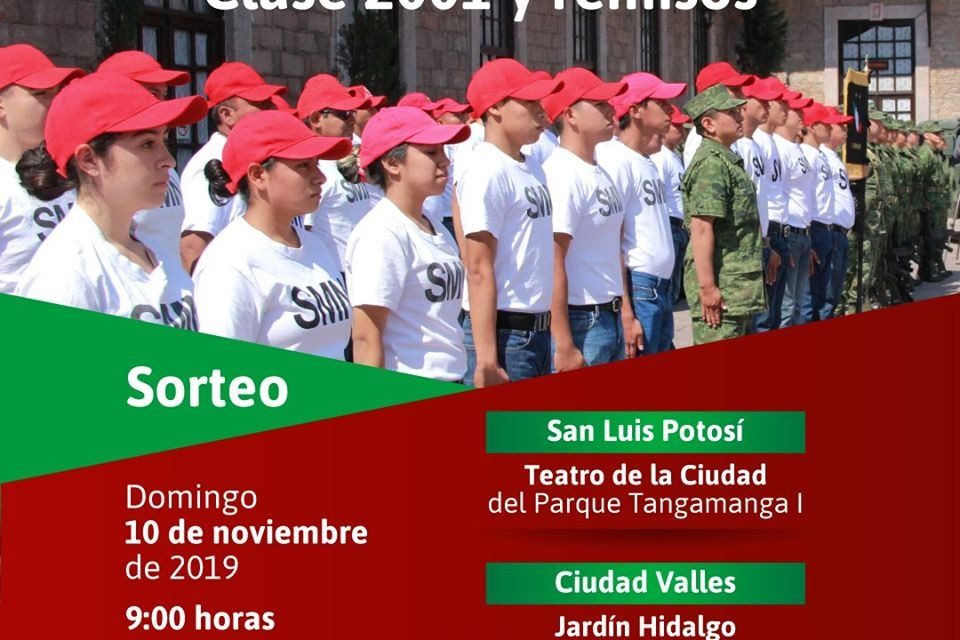 Convoca Sedena a sorteo del Servicio Militar Nacional.