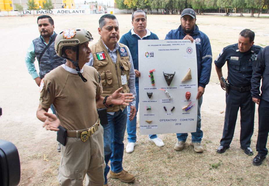 Capacitará PC de Soledad a vendedores de pirotecnia en medidas de prevención.