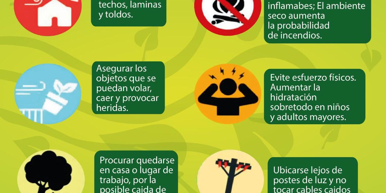 PC de Soledad emite recomendaciones ante los fuertes vientos.