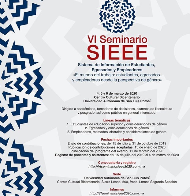 UASLP, organiza VI Seminario del Sistema de Información de Estudiantes Egresados y Empleadores (SIEEE).