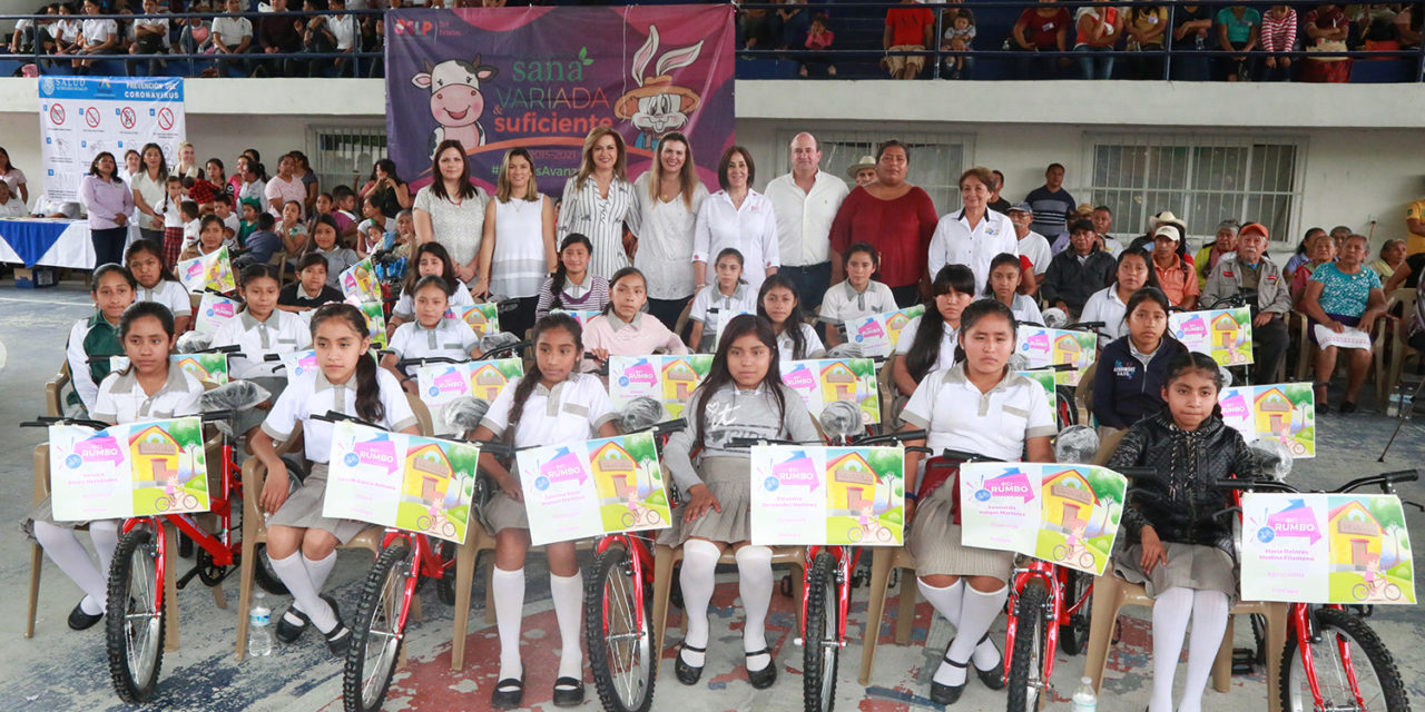 Granjas avícolas y otros apoyos para familias de la Huasteca, son entregadas por DIF estatal.
