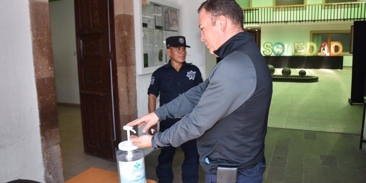 Refuerzan en Soledad medidas de prevención contra el coronavirus.