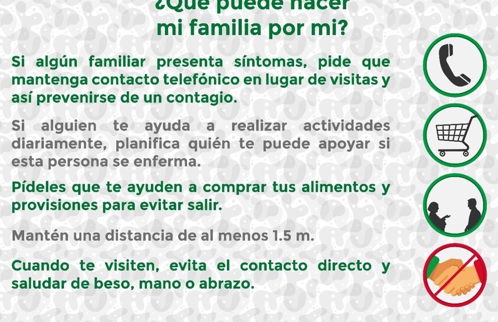 Emite SS recomendaciones para prevenir contagio de covid-19 en adultos mayores.