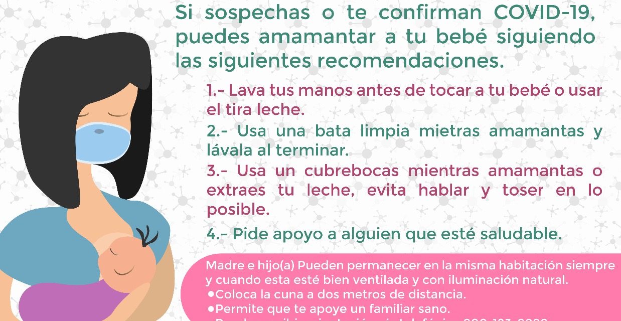 SS recomienda continuar con lactancia materna en caso de ser portadora de covid-19