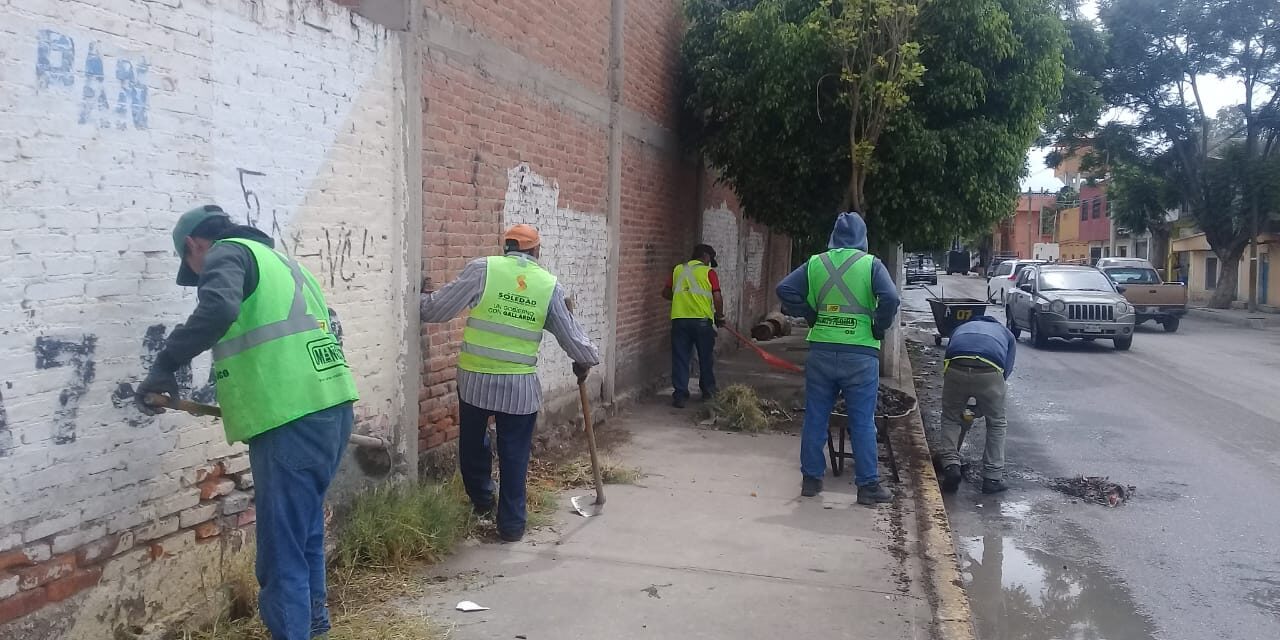 Refuerzan en Soledad trabajo de limpieza ante temporada de lluvias.