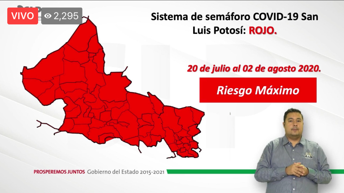 Sigue SLP rompiendo récord de casos por covid-19.