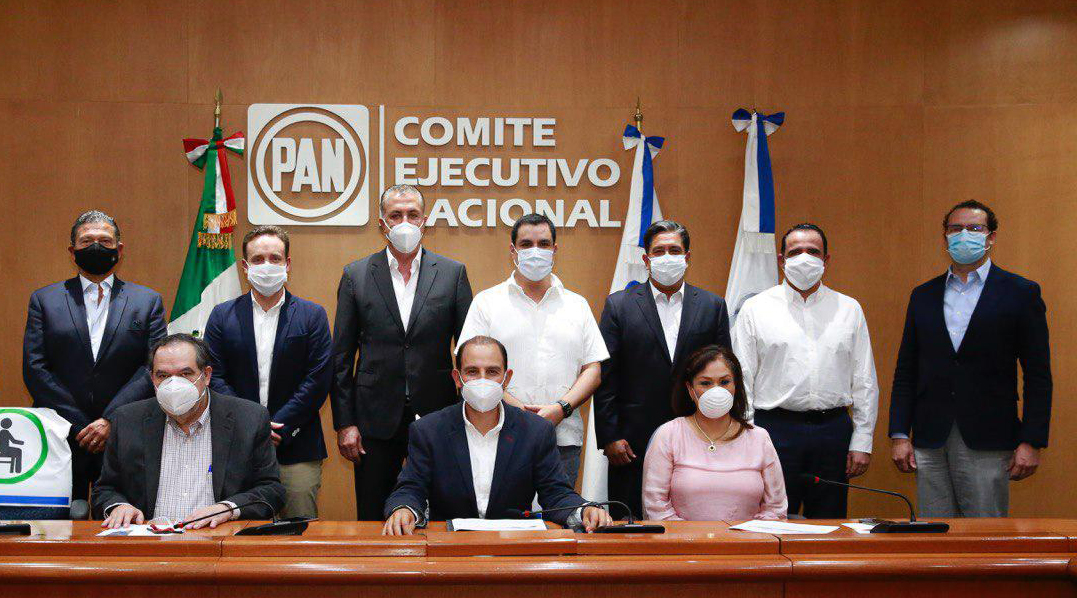 Aspirantes panistas a la gubernatura de SLP se reúnen con Marko Cortés