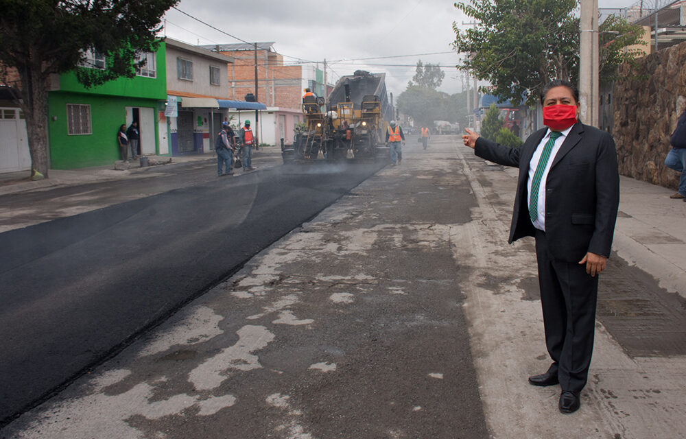 Ayuntamiento de Soledad moderniza calle Parque Agua Azul y Lagos de Moreno en Foresta
