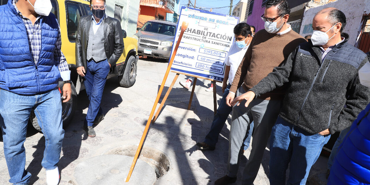 Entrega Interapas obra 222 de rehabilitación de drenaje sanitario