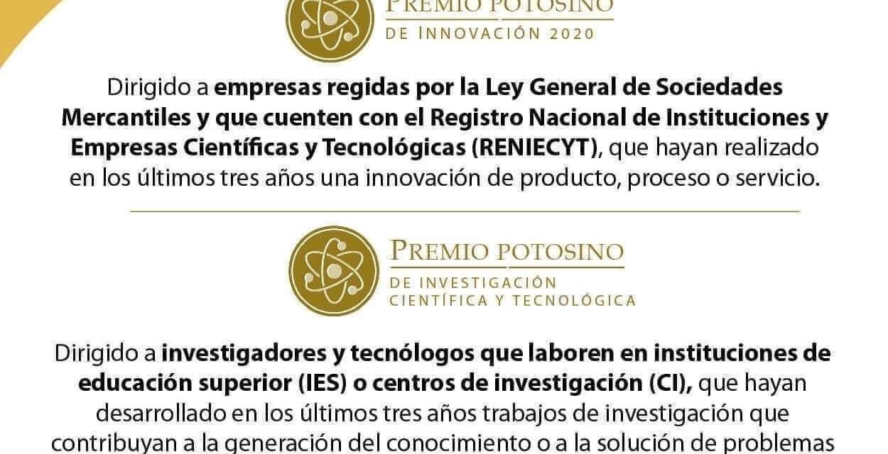 Continúa abierta convocatoria para el Premio Potosino de Investigación Científica