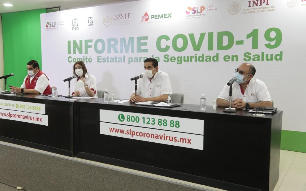 SLP en una meseta alta de casos y muertes por covid-19: SS