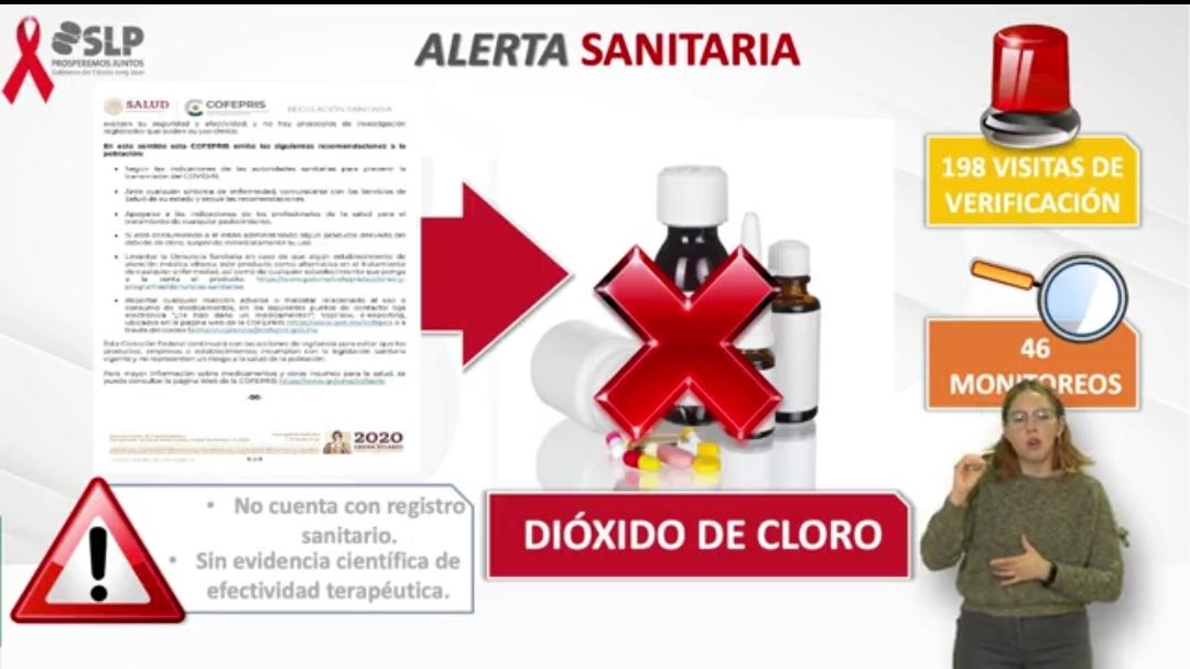 Coepris Alerta sobre uso de Dióxido de Cloro.