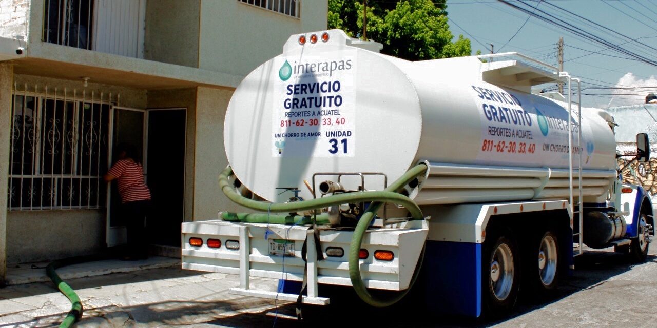 Incrementa INTERAPAS entrega de volumen de agua con pipas