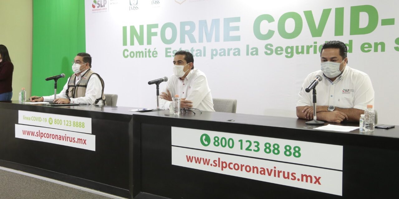30 fallecimientos y 340 casos nuevos de Covid-19 en las últimas 24 horas en SLP