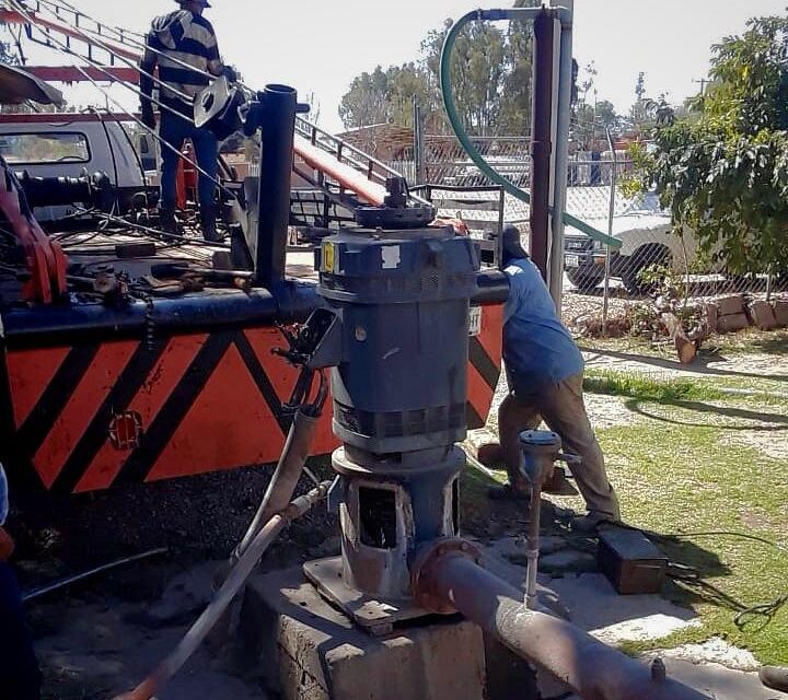 Rehabilita Interapas equipo de bombeo en Villa de Pozos