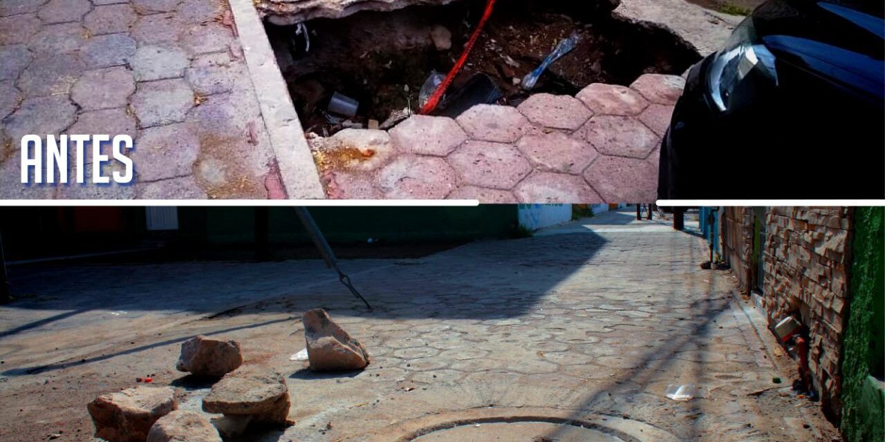 Repara Interapas drenaje sanitario en la colonia Simón Díaz.