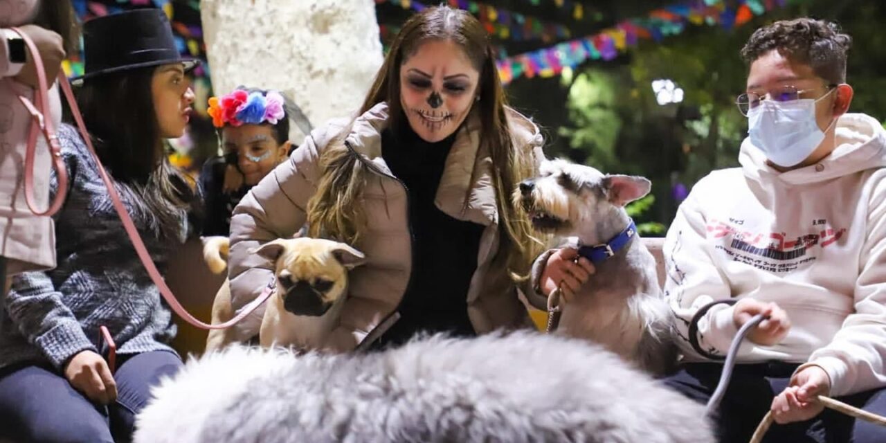 Buena respuesta de participantes con sus mascotas disfrazadas en Villa de Reyes.