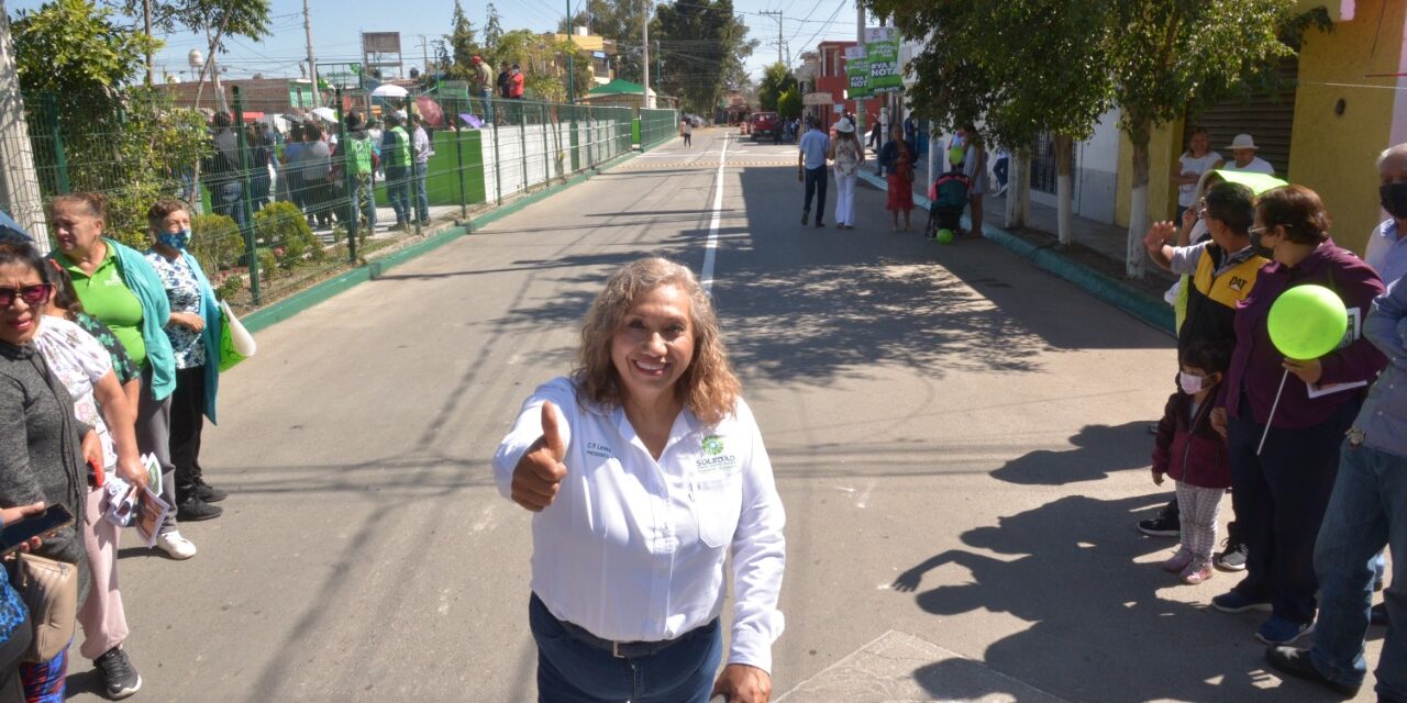 Inaugura alcaldesa reconstrucción de vialidades en Hogares Populares Pavón