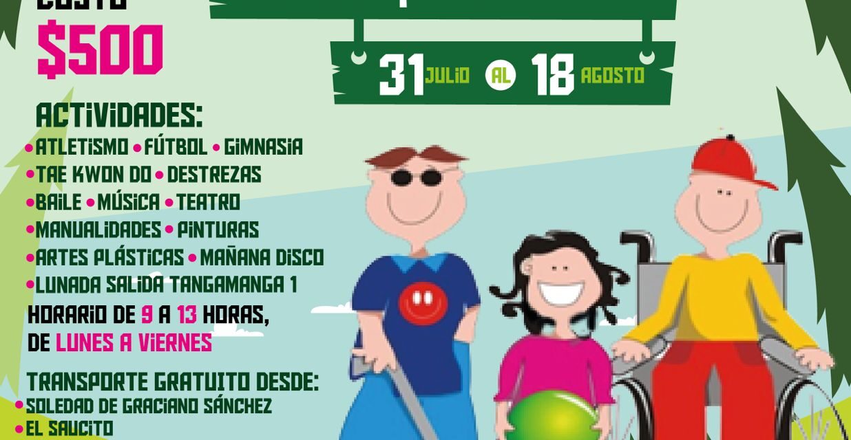 Arrancará campamento de verano para niñas, niños y jóvenes con discapacidad