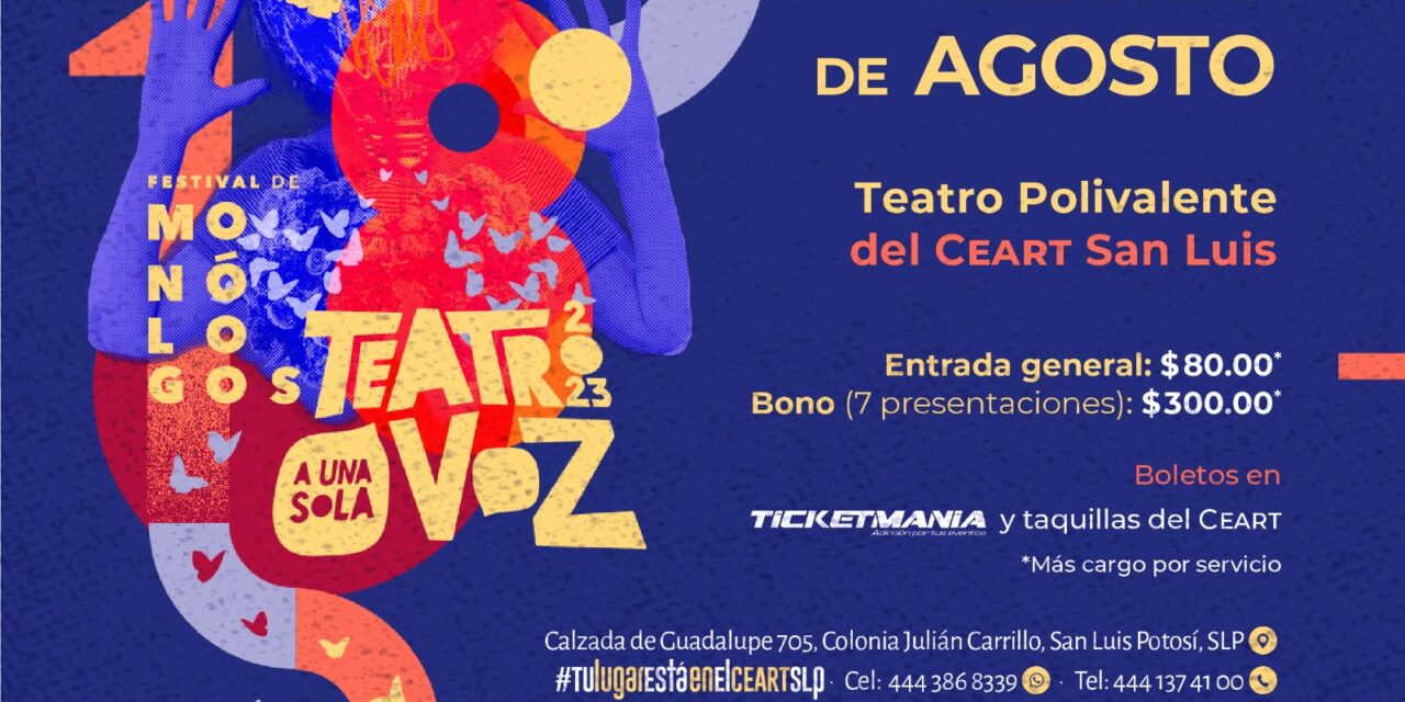 Gobierno estatal impulsa festival de “Teatro a una sola voz”
