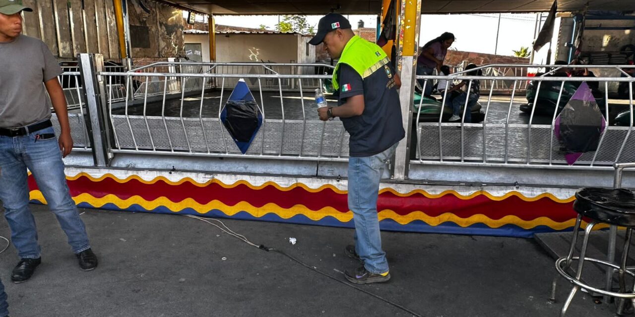 Protección Civil Estatal mantiene supervisión de juegos mecánicos en FENAPO 2023