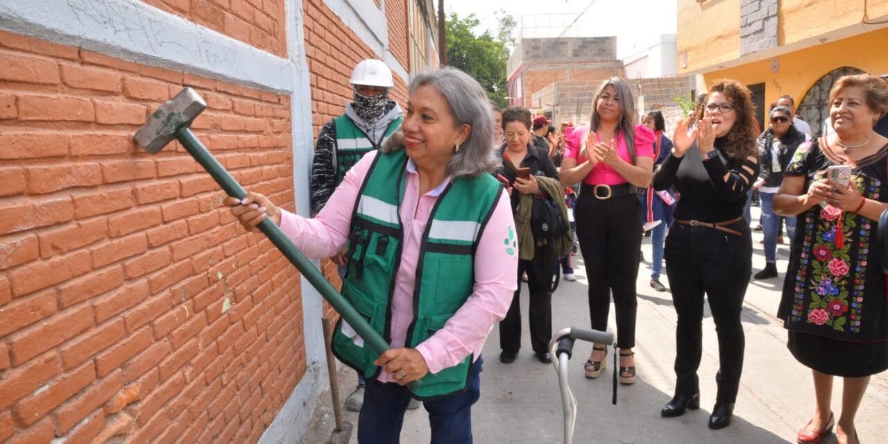 Ayuntamiento de Soledad y estado inician construcción de barda en jardín de niños, en colonia San Felipe