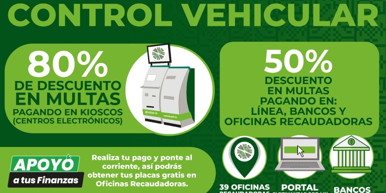 En septiembre habrá descuentos en multas de control vehicular