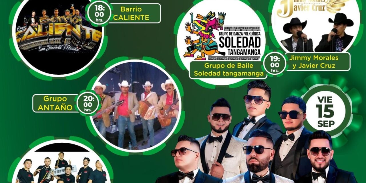 Invita ayuntamiento de Soledad a programa musical por fiestas patrias.