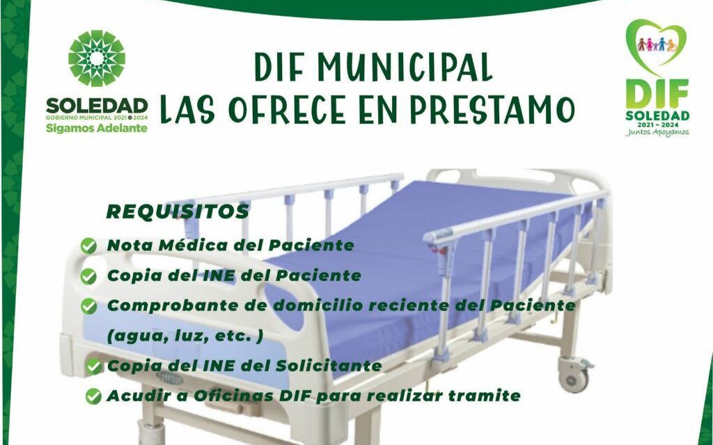 DIF municipal de Soledad inicia programa de gestión de camas hospitalarias