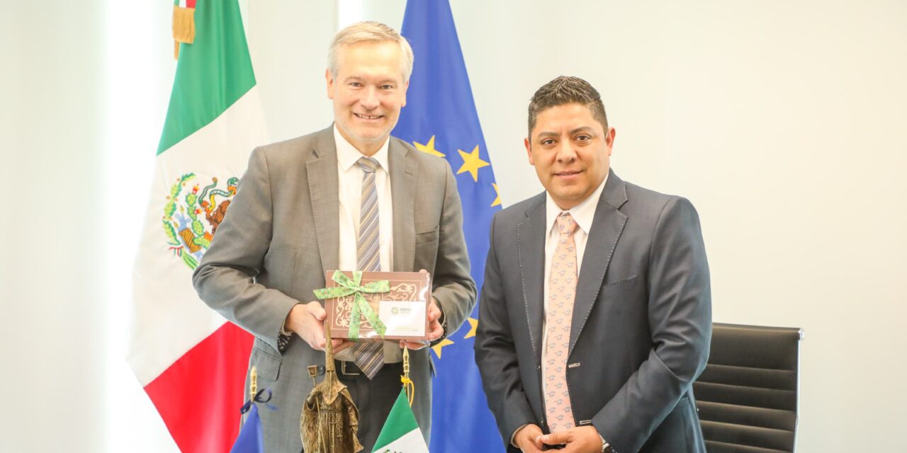 SLP, con miras a aumentar su competitividad, afirma el gobernador ante embajador de la Unión Europea