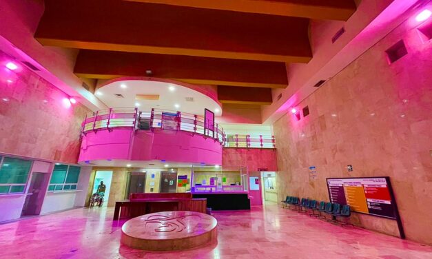 Ilumina IMSS San Luis Potosí de rosa edificios para concientizar sobre la lucha contra cáncer de mama