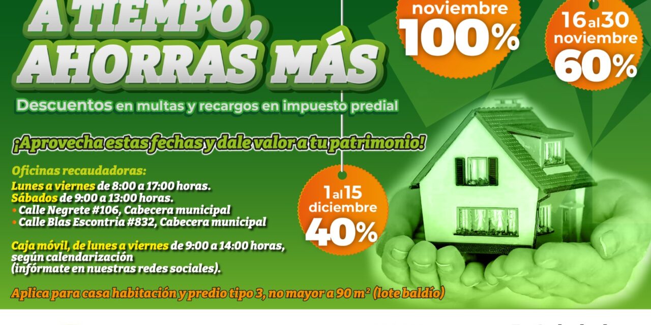 Inicia en Soledad, programa de descuentos para la regularización del impuesto predial