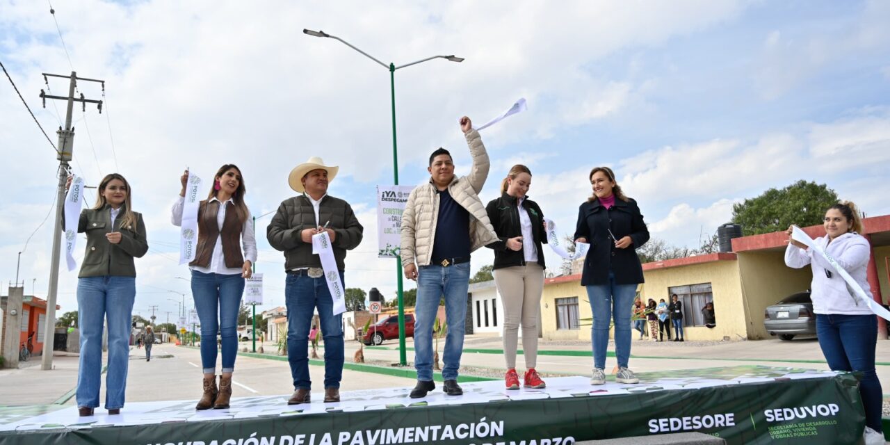 Ricardo Gallardo inaugura nueva vialidad en Villa de Arriaga