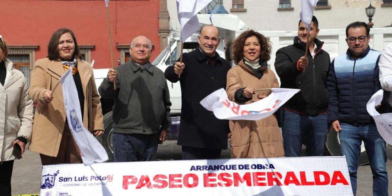 Alcalde Galindo arranca obra de Paseo Esmeralda, la más importante del Centro Histórico