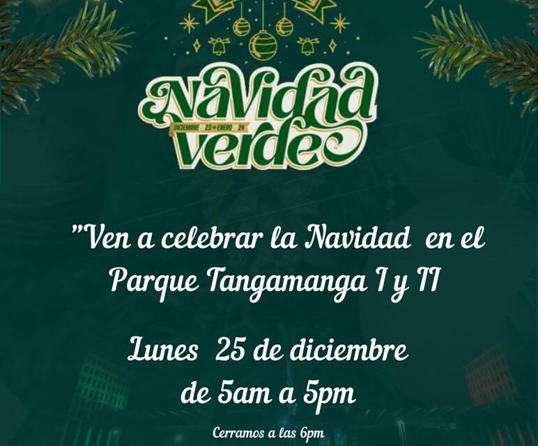 Parques Tangamanga permanecerán abiertos en Navidad