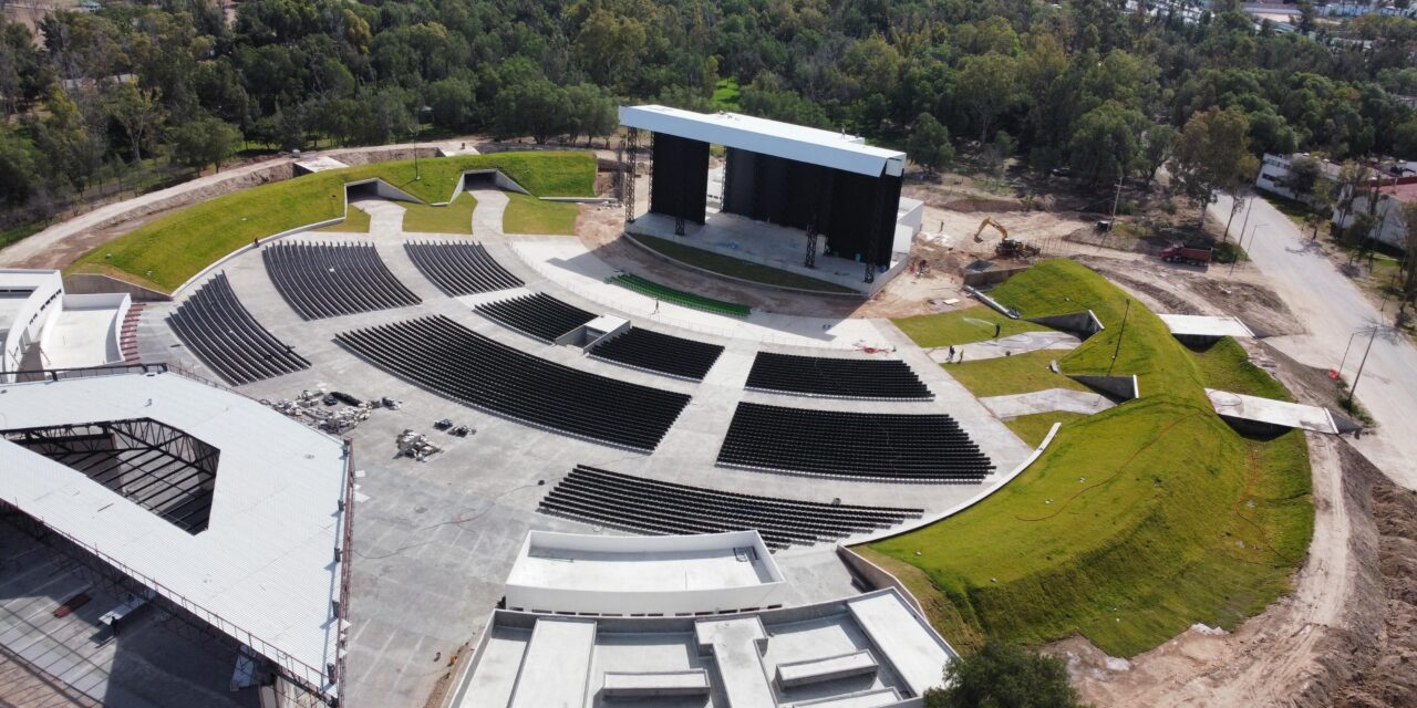 Teatro del parque Tangamanga II, con 80 por ciento de avance