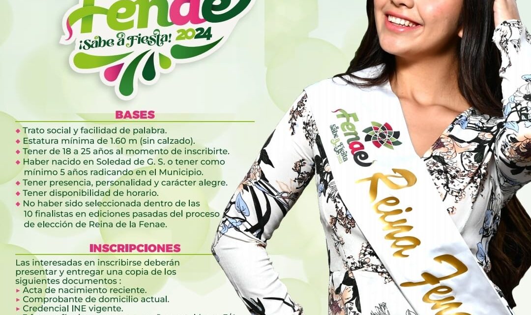 Próximo 9 de febrero, cierra convocatoria para elección de reina FENAE 2024