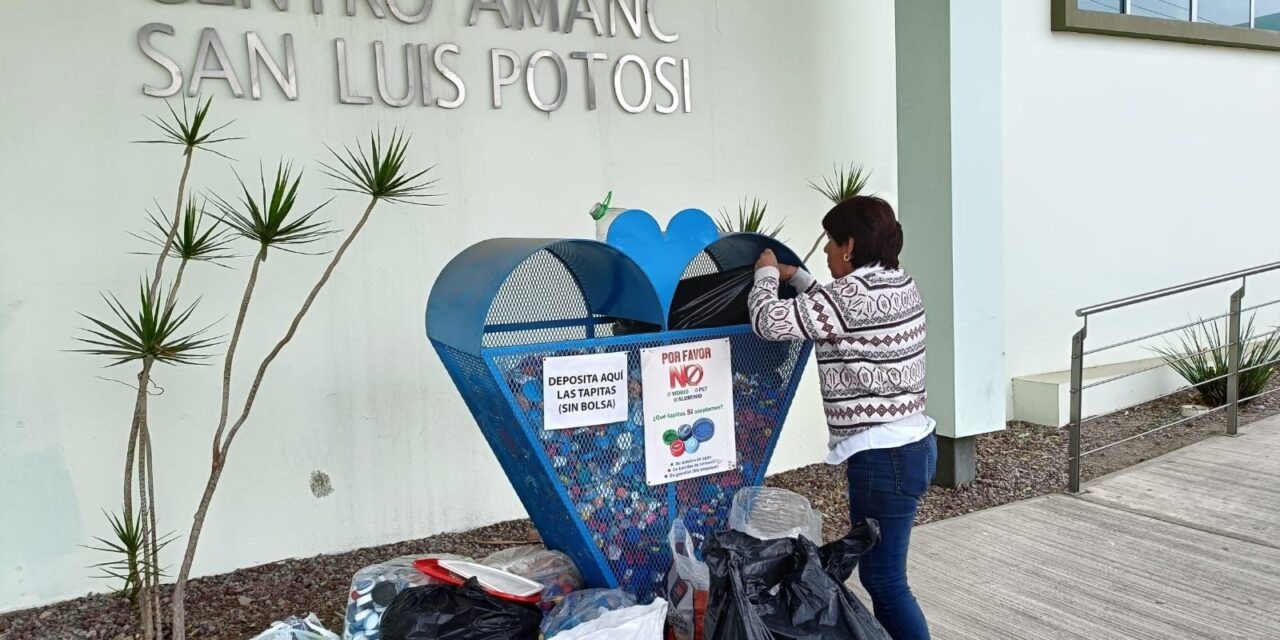 Ayuntamiento de SLP se suma a campaña de AMANC y dona 100 kilos de tapitas plásticas